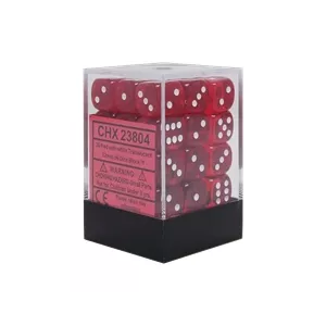 SET 36D6 TRANSLUCENT R/WDES & BOURSES Set de 36 dès Translucent Cou...