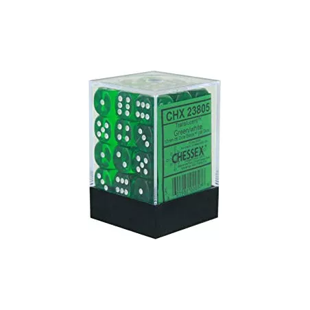 SET 36D6 TRANSLUCENT G/WDES & BOURSES Set de 36 dès Translucent Cou...