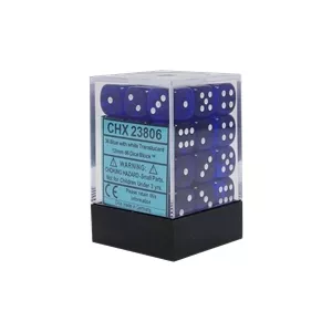 SET 36D6 TRANSLUCENT B/WDES & BOURSES Set de 36 dès Translucent Cou...