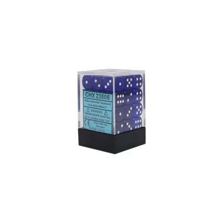 SET 36D6 TRANSLUCENT B/WDES & BOURSES Set de 36 dès Translucent Cou...
