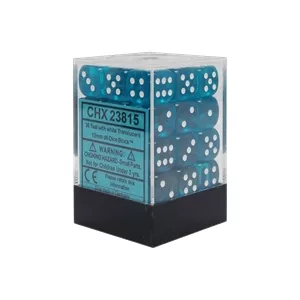 SET 36D6 TURQUOISE TRANSLUCIDE CHESSEX