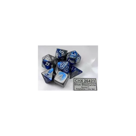 SET COMPLET BICOLORE BLEU-ACIER/BLANC