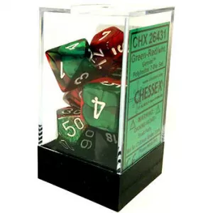 SET COMPLET BICOLORE ROUGE-VERT/BLANCDES & BOURSES