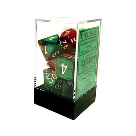 SET COMPLET BICOLORE ROUGE-VERT/BLANCDES & BOURSES