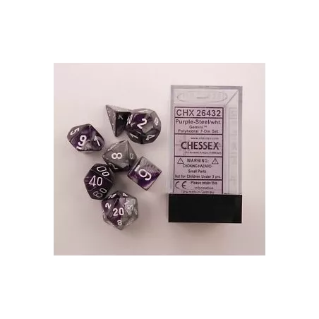 SET COMPLET BICOLORE VIOLET-ACIER/BLANCDES & BOURSES Permet d'avoir...