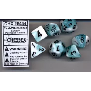SET COMPLET BICOLORE BLANC-TURQUOISE/NOIRDES & BOURSES Permet d'avo...