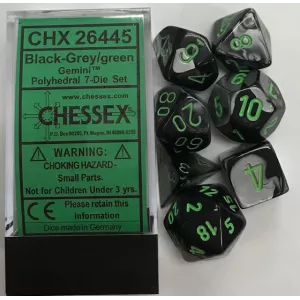 SET COMPLET BICOLORE NOIR-GRIS/VERT