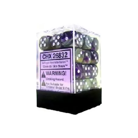 SET COMPLET 36D6 BICOLORE POURPRE-METAL/BLANC