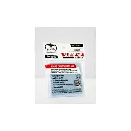50 PROTEGES CARTES TRANSPARENTS (73x73 MM)PROTEGES CARTES