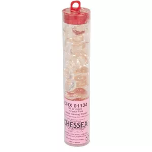 GLASS GAMING STONE PINK OPALLIFE COUNTERS 40 Pierres en verre coloré