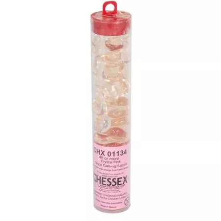 GLASS GAMING STONE PINK OPALLIFE COUNTERS 40 Pierres en verre coloré