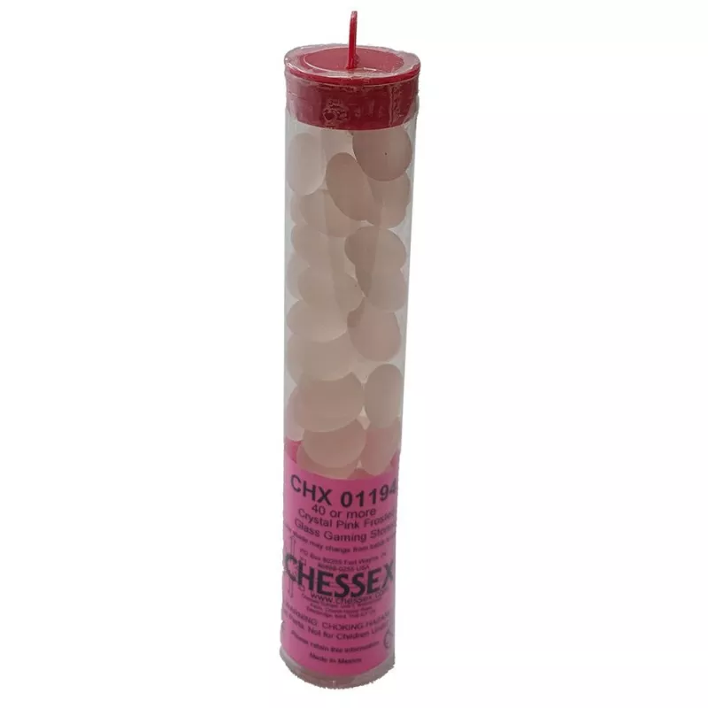 FROSTED OPAL PINKLIFE COUNTERS 40 pierres en verre coloré FROSTED OPAL PINKLIFE COUNTERS 40 pierres en verre coloré