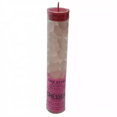 FROSTED OPAL PINKLIFE COUNTERS 40 pierres en verre coloré 