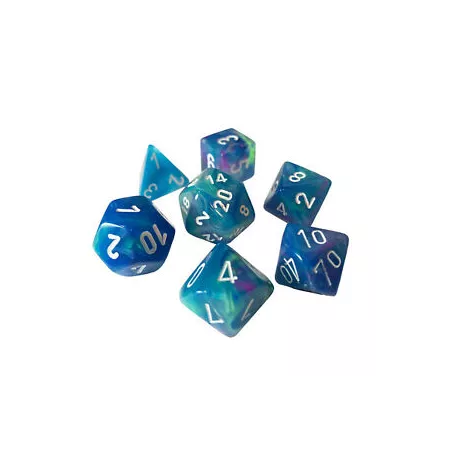 SET DE 7 DES FESTIF NENUPHAR/BLANC