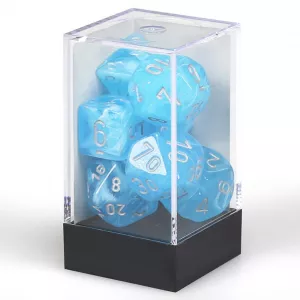 SET DE 7 DES LUMINEUX ETOILE/ARGENT