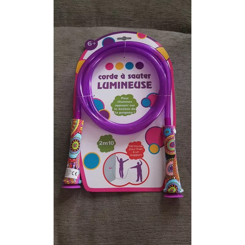 CORDE A SAUTER LUMINEUSEJOUET ENFANT Corde à sauter lumineuse de 2m10. CORDE A SAUTER LUMINEUSEJOUET ENFANT Corde à sauter lumineuse de 2m10.
