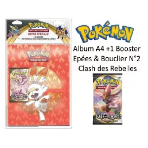 PORTFOLIO + BOOSTER EPEE BOUCLIER 2POKÉMON Un pack avec un portfoli...