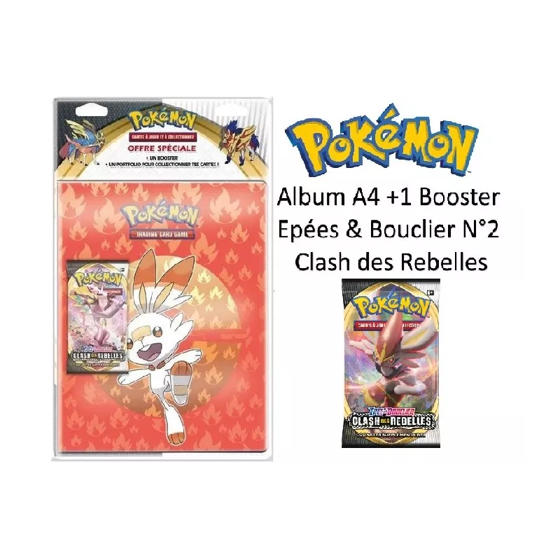 PORTFOLIO + BOOSTER EPEE BOUCLIER 2POKÉMON Un pack avec un portfoli...