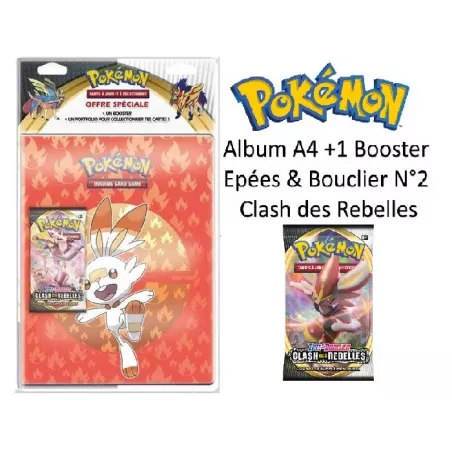 PORTFOLIO + BOOSTER EPEE BOUCLIER 2POKÉMON Un pack avec un portfoli...