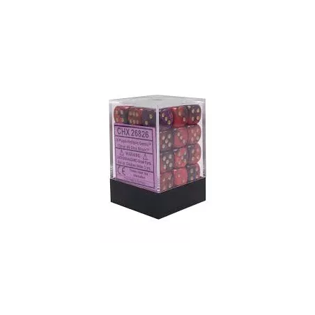 SET COMPLET 36D6 BICOLORE VIOLET-ROUGE