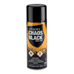 CITADEL CHAOS BLACK SPRAYFIGURINE Bombe de peinture noir Citadel po...