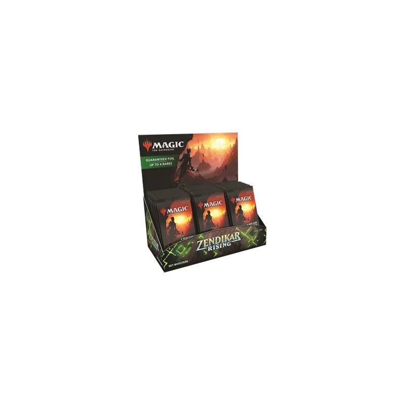 BOITE SET BOOSTER ZENDIKAR ENBOOSTER ET DISPLAY Boite de 30 set boo... BOITE SET BOOSTER ZENDIKAR ENBOOSTER ET DISPLAY Boite de 30 set boo...