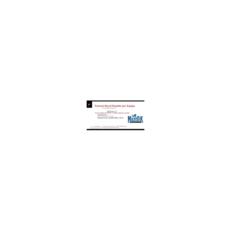 TOURNOI ROYAL RUMBLE KEYFORGEEVENEMENTS Tournoi Royal Rumble par éq... TOURNOI ROYAL RUMBLE KEYFORGEEVENEMENTS Tournoi Royal Rumble par éq...