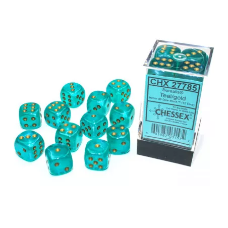 SET 12D6 TEAL GOLD LUMINARY 