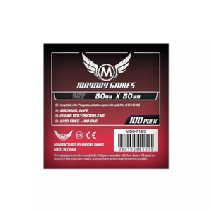 SLEEVES MAYDAY 80X80 STANDARDPROTEGES CARTES 100x sleeves Mayday Sq...