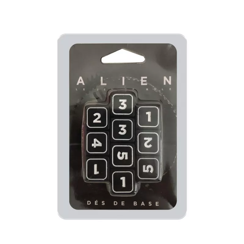 ALIEN LE JEU DE RÔLE : DÉS DE BASEDES & BOURSES Set de 10 dés de ba... ALIEN LE JEU DE RÔLE : DÉS DE BASEDES & BOURSES Set de 10 dés de ba...