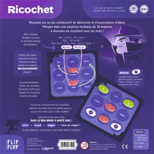 RICOCHET JEUX DE SOCIETE Suivez les aventures d’agents secrets louf...