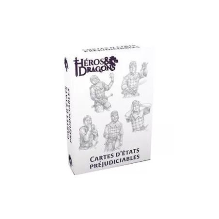 H&D CARTES D'ETAT PREJUDICIABLESHÉROS & DRAGONS carte d'états préju...