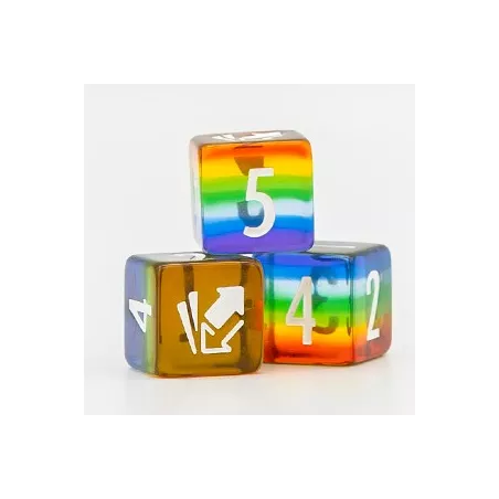 CM D6 TRANSPARENT RAINBOWDES Cardmarket Transparent D6 Die (Rainbow)