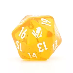 CM D20 TRANSPARENT ORANGEDES Cardmarket Transparent D20 Die (Orange)