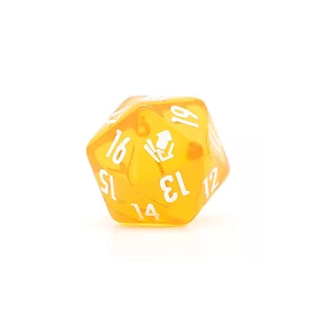 CM D20 TRANSPARENT ORANGEDES Cardmarket Transparent D20 Die (Orange)