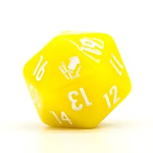 CM D20 OPAQUE JAUNEDES Cardmarket Opaque D20 Die (Yellow)