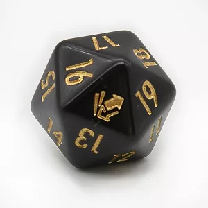CM D20 OPAQUE NOIRDES Cardmarket Opaque D20 Die (Black)