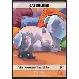 CAT SOLDIER TOKENTOKENS Cat Soldier Token (White 1/1)