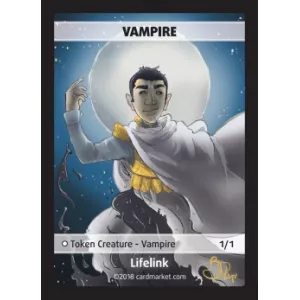 VAMPIRE TOKEN WHITETOKENS Vampire Token (White 1/1 Lifelink)
