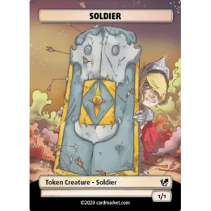 SOLDIER FOIL TOKEN WHITE V.2