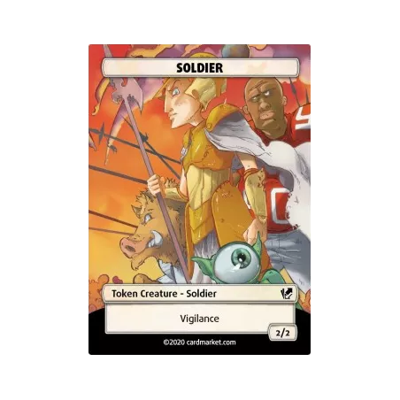 SOLDIER FOIL TOKEN WHITEFOILS TOKENS Soldier Foil Token (White 2/2)