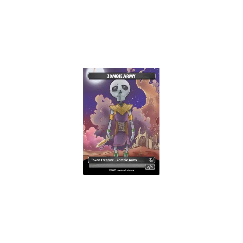 ZOMBIE ARMY FOIL TOKEN V.1FOILS TOKENS Zombie Army Foil Token (Blac...