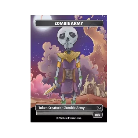 ZOMBIE ARMY FOIL TOKEN V.1FOILS TOKENS Zombie Army Foil Token (Blac...