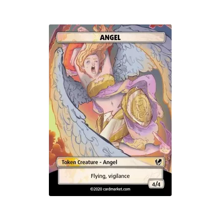 ANGEL FOIL TOKEN WHITEFOILS TOKENS Angel Foil Token (White 4/4 Vigi...