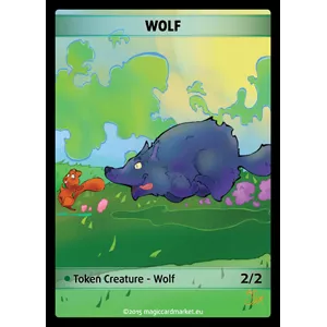 WOLF FOIL TOKENFOILS TOKENS Wolf Foil Token (Green 2/2)