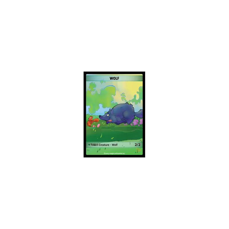 WOLF FOIL TOKENFOILS TOKENS Wolf Foil Token (Green 2/2)