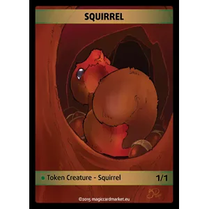 SQUIRREL FOIL TOKENFOILS TOKENS Squirrel Foil Token (Green 1/1)