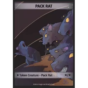 PACK RAT FOIL TOKENFOILS TOKENS Pack Rat Foil Token (Black */*)