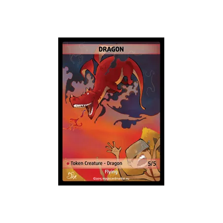 DRAGON FOIL TOKENFOILS TOKENS Dragon Foil Token (Red 5/5)