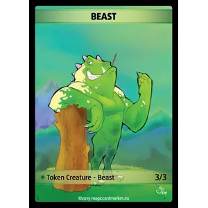 BEAST FOIL TOKENFOILS TOKENS Beast Foil Token (Green 3/3)
